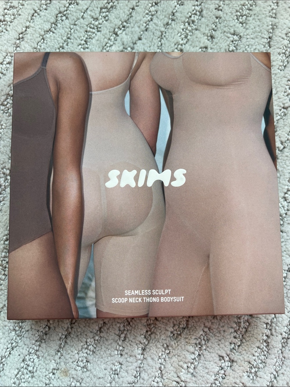 SKIMS Seamless Sculpt Scoop Neck Thong Bodysuit - Onyx